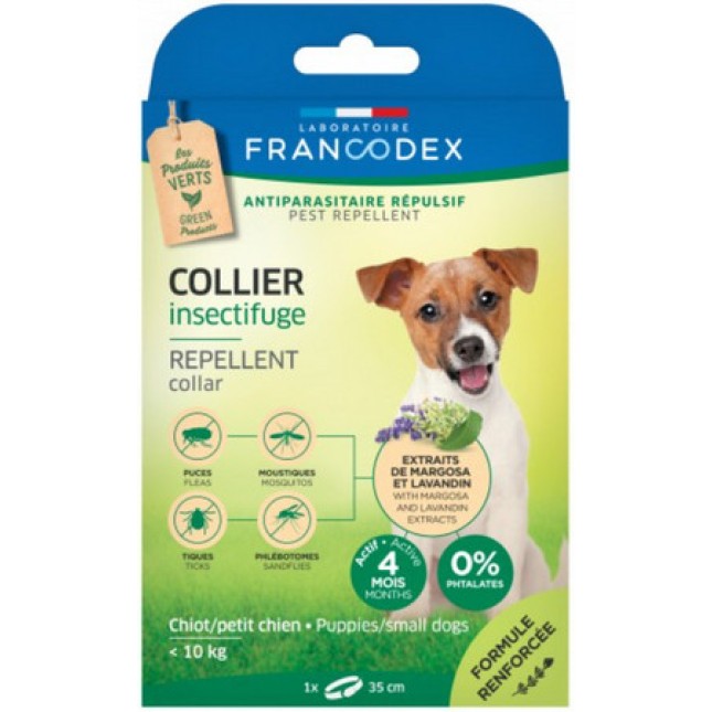 Francodex αντιπαρασιτικό κολάρο 35 εκ για κουτάβια και μικρά σκυλιά 2-10 κιλά