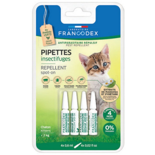 Francodex Απωθητικό Spot-on για γατάκια 4x0,6ml