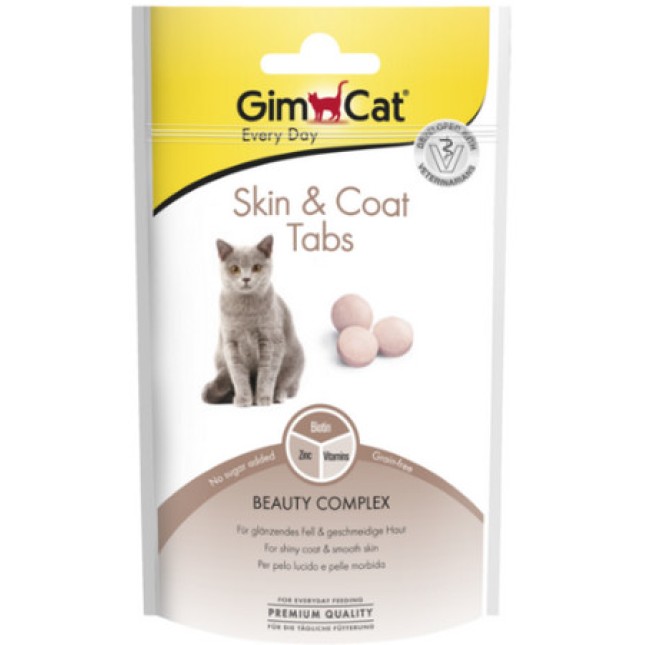 Gimcat λειτουργικές γευστικές ταμπλέτες που υποστηρίζουν ένα λαμπερό και υγιές τρίχωμα της γάτας