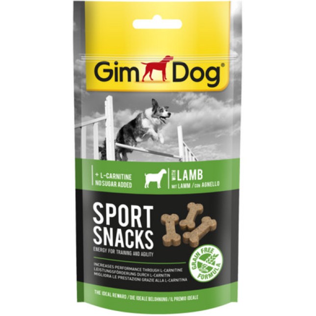 Gimdog sport σνακ με αρνί & L καρνιτίνη χωρίς σιτηρά 60gr