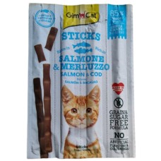 Gimcat sticks grain free σολομός, πέστροφα & ταυρίνη μια λιχουδιά που θα λατρέψει η γάτα σας 4 τεμ