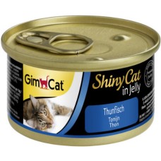 Gimcat shinycat υγρή τροφή για γάτες με υψηλής ποιότητας συστατικά, όπως τόνος σε ζελέ 70gr