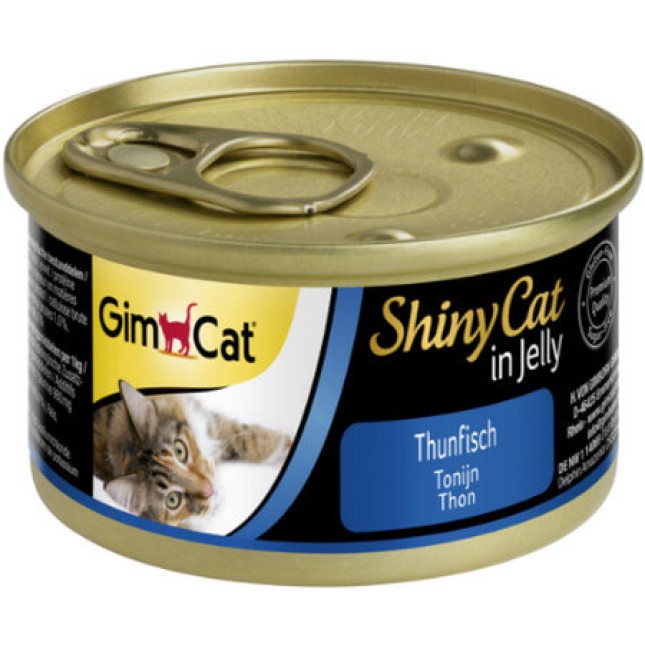 Gimcat shinycat υγρή τροφή για γάτες με υψηλής ποιότητας συστατικά, όπως τόνος σε ζελέ 70gr Gimcat shinycat υγρή τροφή για γάτες με υψηλής ποιότητας συστατικά, όπως τόνος σε ζελέ 70gr