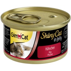 Gimcat shinycat υγρή τροφή για γάτες με υψηλής ποιότητας συστατικά, όπως κοτόπουλο σε ζελέ