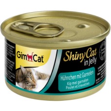 Gimcat υγρή τροφή για γάτες με υψηλής ποιότητας συστατικά, όπως κοτόπουλο & γαρίδες & βύνη σε ζελέ