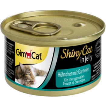 Gimcat υγρή τροφή για γάτες με υψηλής ποιότητας συστατικά, όπως κοτόπουλο & γαρίδες & βύνη σε ζελέ Gimcat υγρή τροφή για γάτες με υψηλής ποιότητας συστατικά, όπως κοτόπουλο & γαρίδες & βύνη σε ζελέ