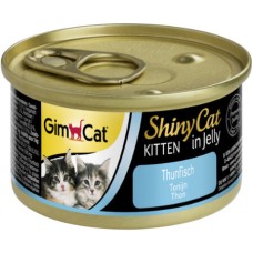 Gimcat shinycat kitten υγρή τροφή για γατάκια με υψηλής ποιότητας συστατικά, με τόνο σε ζελέ 70gr