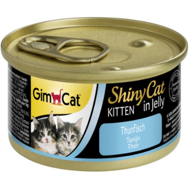 Gimcat shinycat kitten υγρή τροφή για γατάκια με υψηλής ποιότητας συστατικά, με τόνο σε ζελέ 70gr