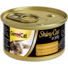 Gimcat υγρή τροφή για γάτες με υψηλής ποιότητας συστατικά, όπως τόνος & γαρίδες & βύνη σε ζελέ