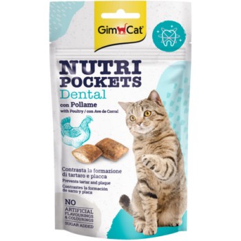 Gimcat Nutri τραγανές λιχουδιές για την οδοντική φροντίδα της γάτα σας με πουλερικά sugar free 60gr Gimcat Nutri τραγανές λιχουδιές για την οδοντική φροντίδα της γάτα σας με πουλερικά sugar free 60gr