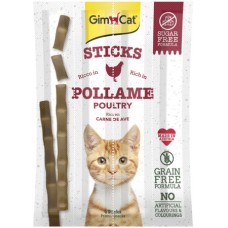 Gimcat sticks grain free πουλερικά, βιταμίνες & ταυρίνη μια λιχουδιά που θα λατρέψει η γάτα σας 4τεμ