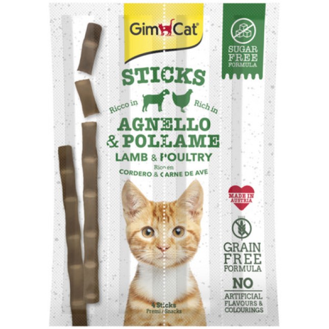 Gimcat sticks grain free αρνί & πουλερικά μια λιχουδιά που θα λατρέψει η γάτα σας 4τεμ Gimcat sticks grain free αρνί & πουλερικά μια λιχουδιά που θα λατρέψει η γάτα σας 4τεμ