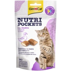 Gimcat Nutri τραγανές λιχουδιές για γάτες με πάπια & πολυβιταμίνες υποστηρίζουν τη ζωτικότητα