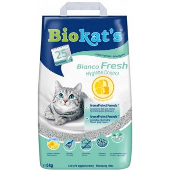 Biokat's Bianco Fresh Hygiene Control ʼμμος Υγιεινής Γάτας 5kg
