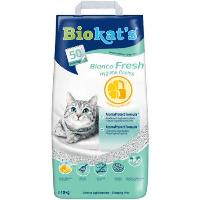 Biokat's Άμμος Υγιεινής Γάτας φυσικός πηλός μεσαίου κόκκου πολύ δυνατός με άρωμα άνοιξης