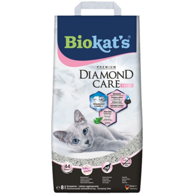 Biokat's Άμμος Υγιεινής Γάτας με υψηλή απόδοση στην απορρόφηση οσμών και υγρών με ενεργό άνθρακα