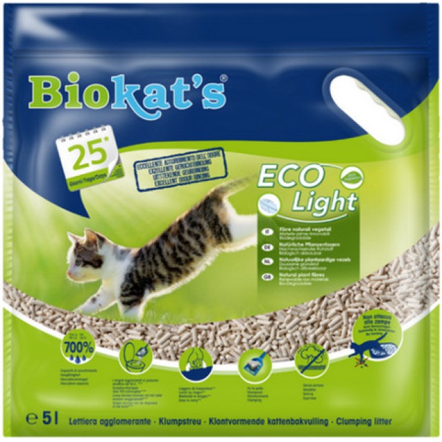 Biokat's Eco Light ʼμμος Υγιεινής Γάτας σε μορφή pellet 5lt. / 2,95kg Biokat's Eco Light ʼμμος Υγιεινής Γάτας σε μορφή pellet 5lt. / 2,95kg