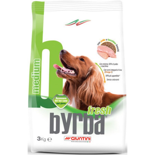 Giuntini Byrba fresh medium με κοτόπουλο & γαλοπούλα 3kg Giuntini Byrba fresh medium με κοτόπουλο & γαλοπούλα 3kg