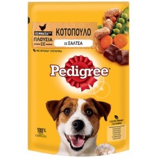 Pedigree φακελάκι με κοτόπουλο και λαχανικά για ενήλικους σκύλους 100gr
