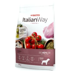 Giuntini Italian Way τροφή ενήλικων ευαίσθητων σκύλων μέσης ράτσας με πάπια χωρίς δημητριακά 27/17