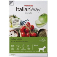 Giuntini Italian Way μπισκότα σκύλου με υπερτροφές με γεύση μήλου και βατόμουρου 400gr Giuntini Italian Way μπισκότα σκύλου με υπερτροφές με γεύση μήλου και βατόμουρου 400gr