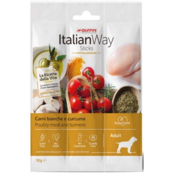 Giuntini Italian Way sticks σκύλου χωρίς δημητριακά υποαλλεργικό με γεύση κοτόπουλου & κουρκουμά Giuntini Italian Way sticks σκύλου χωρίς δημητριακά υποαλλεργικό με γεύση κοτόπουλου & κουρκουμά