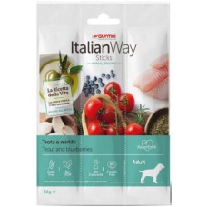 Giuntini Italian Way sticks σκύλου χωρίς δημητριακά υποαλλεργικό με γεύση πέστροφας & μύρτιλα