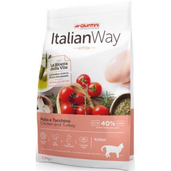 Giuntini Italian way Kitten κοτόπουλο & γαλοπούλα gluten free 1,5kg Giuntini Italian way Kitten κοτόπουλο & γαλοπούλα gluten free 1,5kg