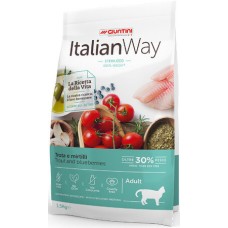 Italian way πλήρης τροφή για στειρωμένες ενήλικες γάτες με πέστροφα & μύρτιλα ,έλεγχο βάρους