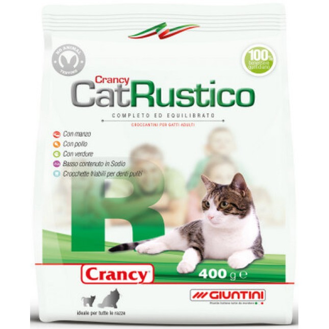 Giuntini Crancy snack πλήρες και ισορροπημένο γεύμα για γάτες από 5 μηνών με μοσχάρι, κοτόπουλο Giuntini Crancy snack πλήρες και ισορροπημένο γεύμα για γάτες από 5 μηνών με μοσχάρι, κοτόπουλο