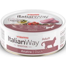 Giuntini Italian way πλήρης τροφή χωρίς δημητριακά κονσέρβα για ευαίσθητες γάτες με πάπια Giuntini Italian way πλήρης τροφή χωρίς δημητριακά κονσέρβα για ευαίσθητες γάτες με πάπια