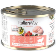 Italian way dog κονσέρβα junior κοτόπουλο & γαλόπουλα 150gr Italian way dog κονσέρβα junior κοτόπουλο & γαλόπουλα 150gr