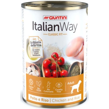 Italian way dog κονσέρβα classic fit κοτόπουλο & ρύζι 400gr Italian way dog κονσέρβα classic fit κοτόπουλο & ρύζι 400gr