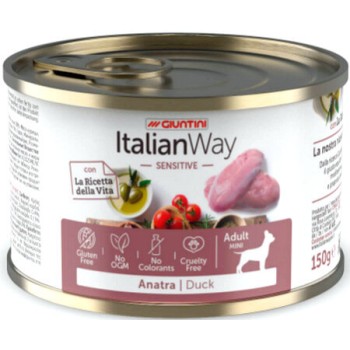 Italian way dog κονσέρβα sensitive πάπια 150gr Italian way dog κονσέρβα sensitive πάπια 150gr