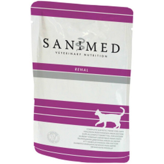 Sanimed Υγρή Τροφή σε φακελάκι ειδικά σχεδιασμένη για γάτες με χρόνια νεφρική ανεπάρκεια 100 gr