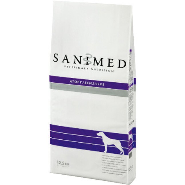 Sanimed τροφή για ευαίσθητους σκύλους για μείωση των τροφικών αλλεργιών και δερματικές διαταραχές