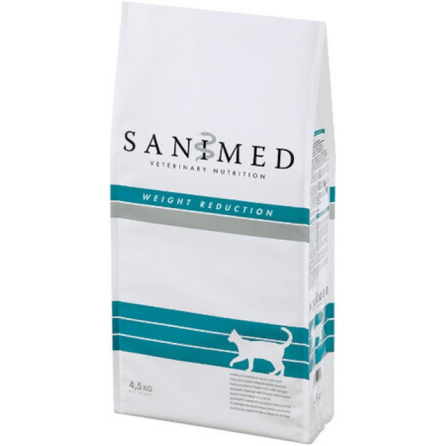 Sanimed πλήρης ιδανική τροφή γάτας για τη μείωση του υπερβολικού βάρους ή της παχυσαρκίας