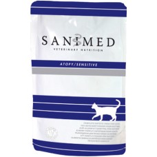 Sanimed Υγρή τροφή γάτας σε φακελάκι για μείωση σε τροφικές αλλεργίες και αλλεργική δερματίτιδα