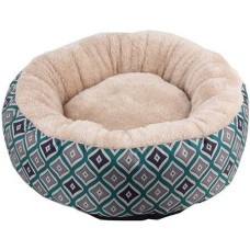Pawise Στρογγυλό κρεββάτι σκύλου είναι σχεδιασμένο με ζεστά υλικά, απαλά υφάσματα και κομψό πράσινο
