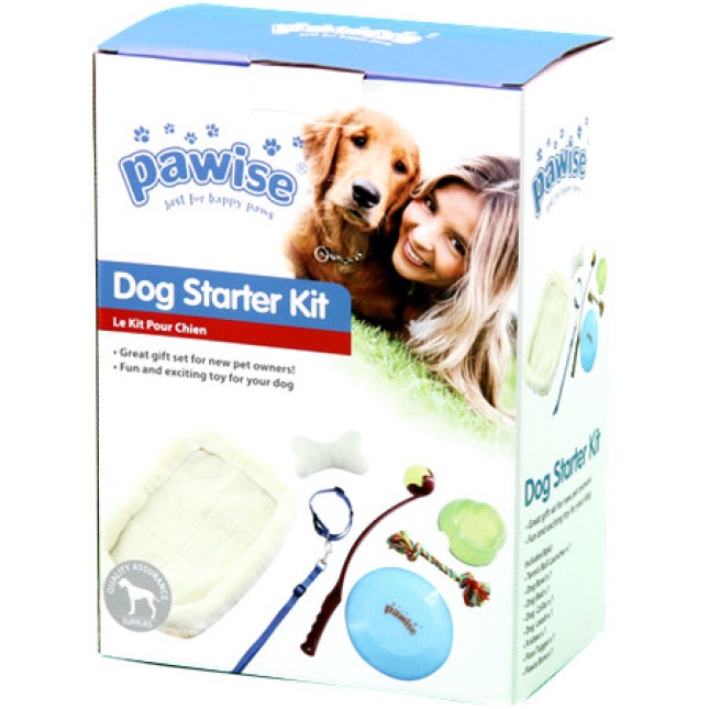 Pawise Gift Box Σκύλου 8 σε 1 κρεβάτι σκύλου, κολάρο σκύλου, λουρί σκύλου, μπολ σκύλου, φρίσμπι