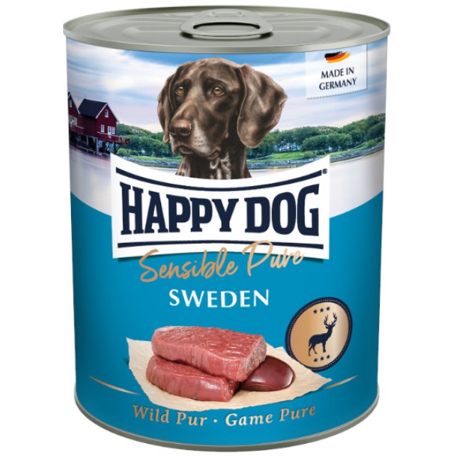 Happy Dog κονσέρβα χωρίς δημητριακά, χωρίς σόγια, χωρίς προσθήκη ζάχαρης με ελάφι