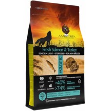 Ambrosia grain free adult Mini ηλικιωμένα, στειρωμένα σκυλιά με φρέσκο σολομό και γαλοπούλα 5kg Ambrosia grain free adult Mini ηλικιωμένα, στειρωμένα σκυλιά με φρέσκο σολομό και γαλοπούλα 5kg