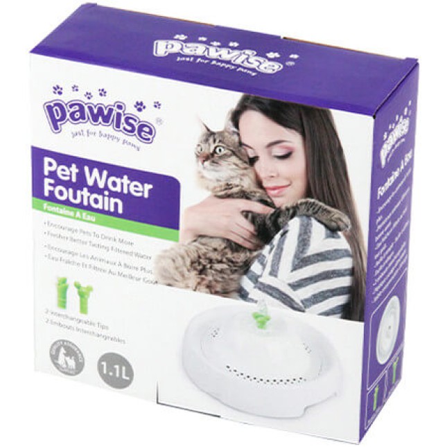 Pawise Σιντριβάνι Γάτας Ενθαρρύνει τη γάτα σας να πίνει περισσότερο νερό 1150ml