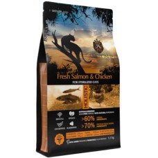 Ambrosia Grain Free Πλήρης τροφή χωρίς σιτηρά με σολομό και κοτόπουλο για στειρωμένες γάτες