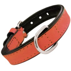Gloria Περιλαίμιο δερμάτινο padded soft 30cm x 15mm κοραλί Gloria Περιλαίμιο δερμάτινο padded soft 30cm x 15mm κοραλί
