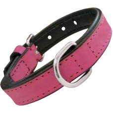 Gloria Περιλαίμιο δερμάτινο padded soft 40cm x 20mm φούξια Gloria Περιλαίμιο δερμάτινο padded soft 40cm x 20mm φούξια