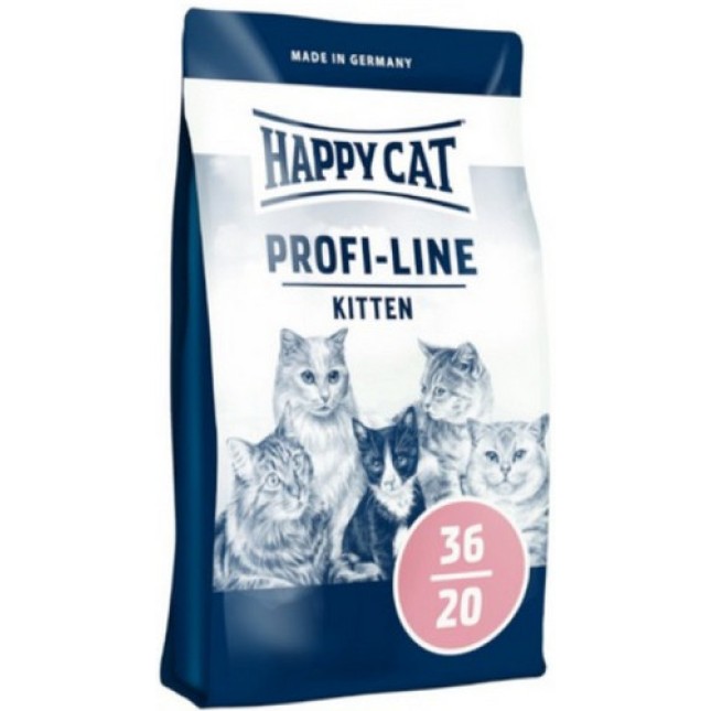 Happy Cat πλήρης διατροφή με πουλερικά και σολομό για γατάκια από την 4η εβδ. έως και τον 12ο μήνα