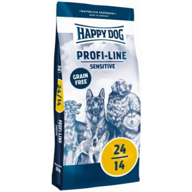Happy Dog Profi Line για ευαίσθητους σκύλους Grainfree με πουλερικά και σολομό 24/14 Happy Dog Profi Line για ευαίσθητους σκύλους Grainfree με πουλερικά και σολομό 24/14