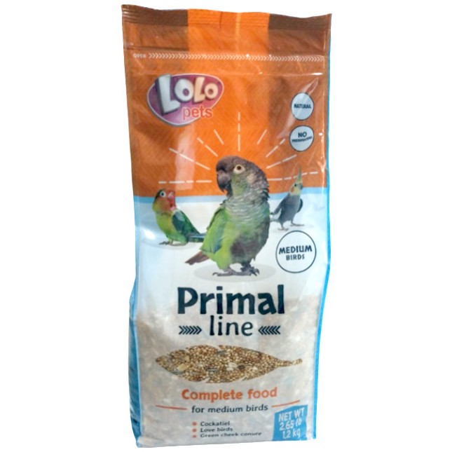 Lolo pets primal line μείγμα μεσαίων παπαγάλων 1.2kg Lolo pets primal line μείγμα μεσαίων παπαγάλων 1.2kg