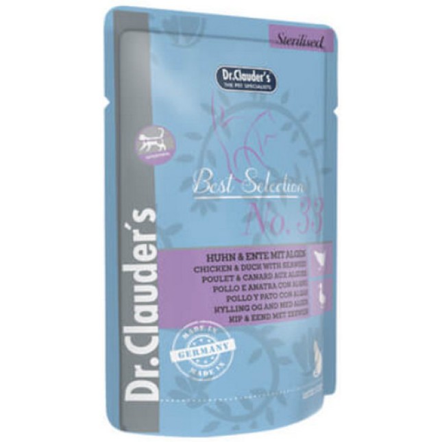 Dr Clauder's Cat Best Selection Sterilised Chicken & Duck No33 85gr Dr Clauder's Cat Best Selection Sterilised Chicken & Duck No33 85gr